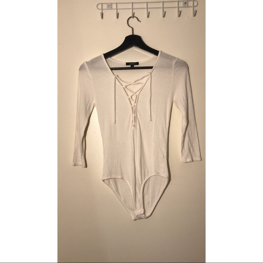 Ambiance | White Bodysuit | SIZE: S